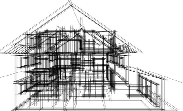 Arte Arquitectónico Papel Pintado Digital — Archivo Imágenes Vectoriales