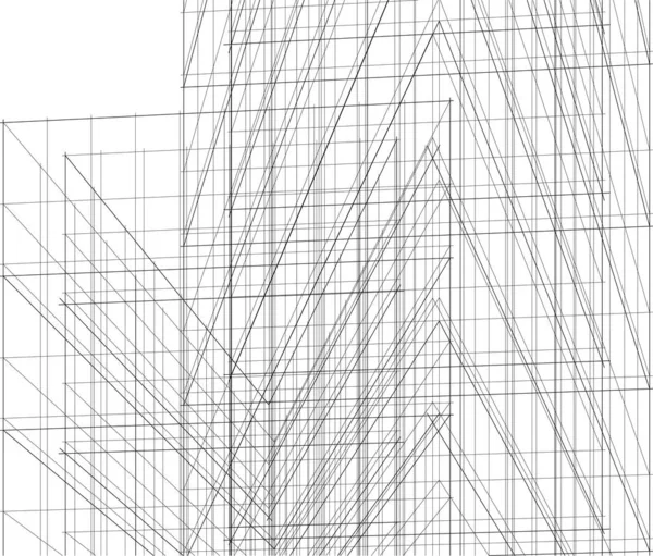 Art Architectural Papier Peint Numérique — Image vectorielle