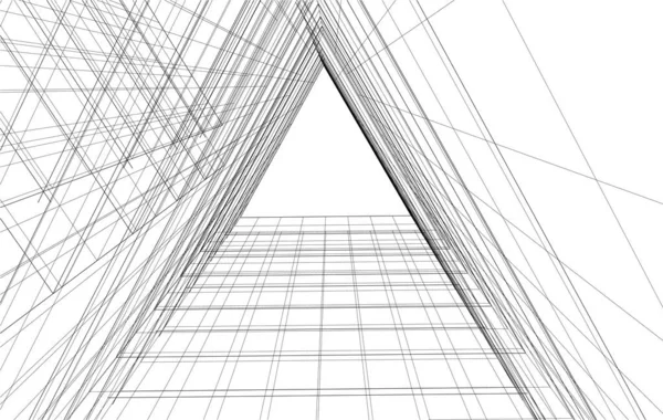 Art Architectural Papier Peint Numérique — Image vectorielle