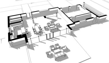minimal 3d mimari proje, mimari sanat