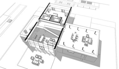 minimal 3d mimari proje, mimari sanat