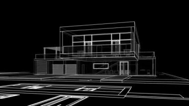 En az üç boyutlu mimari projenin genel görünümü