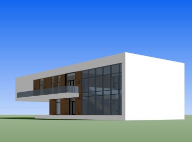 3d mimari proje, dijital illüstrasyon