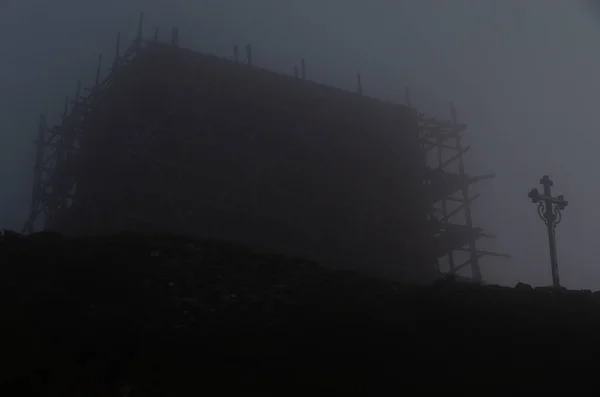 Vista Construções Cercadas Com Para Topo Colina — Fotografia de Stock