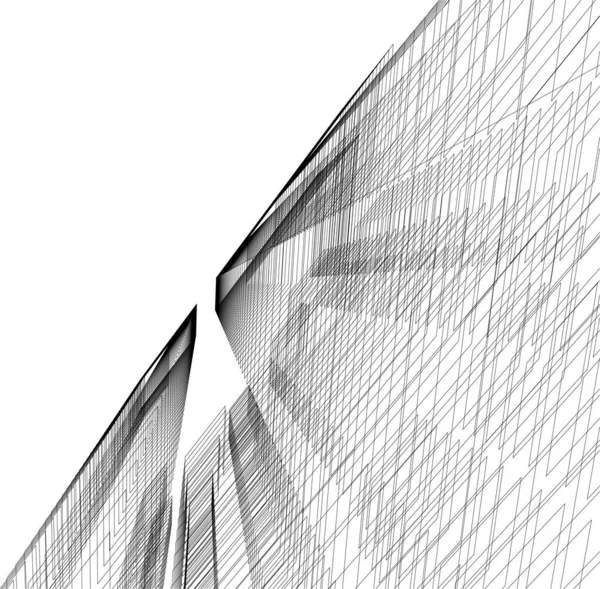 Art Architectural Papier Peint Numérique — Image vectorielle