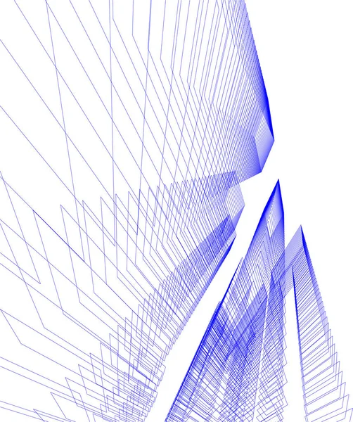 Arte Arquitectónico Papel Pintado Digital — Archivo Imágenes Vectoriales