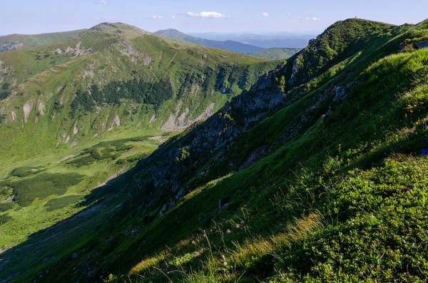 Gyönyörű Kilátás Hegyvidéki Táj Felhős — Stock Fotó