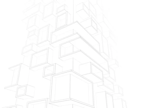 Arte Arquitectónico Papel Pintado Digital — Foto de Stock