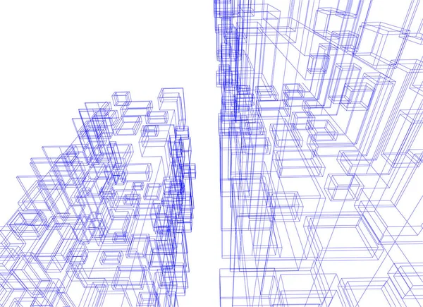 Sztuka Architektoniczna Cyfrowa Tapeta — Wektor stockowy