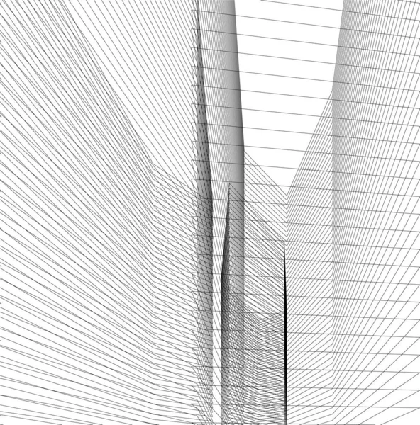 Art Architectural Papier Peint Numérique — Image vectorielle