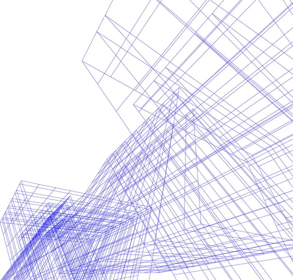 Arte Arquitectónico Papel Pintado Digital — Archivo Imágenes Vectoriales