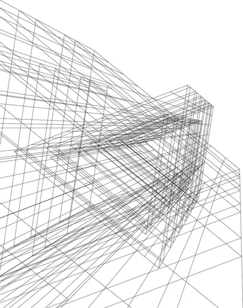 Architekturkunst Digitale Tapete — Stockvektor