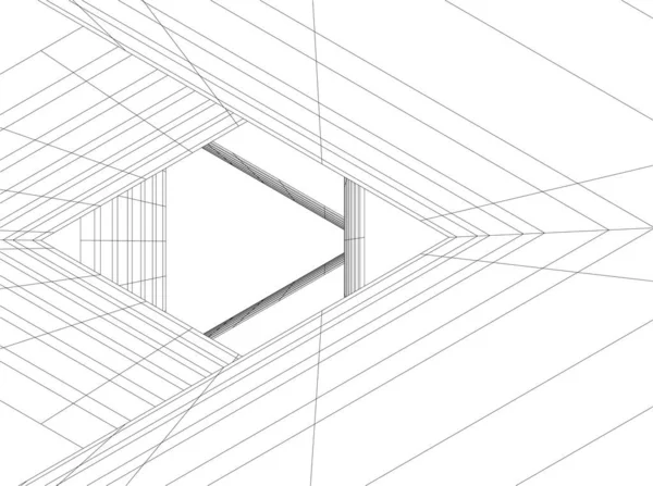 Arte Arquitectónico Papel Pintado Digital — Archivo Imágenes Vectoriales