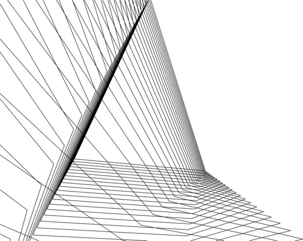 3D建築美術 デジタル壁紙 — ストックベクタ