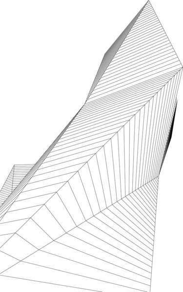 3D建築美術 デジタル壁紙 — ストックベクタ