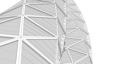 Soyut modern mimari, 3D görüntüleme