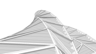 Soyut modern mimari, 3D görüntüleme