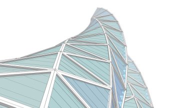 Soyut modern mimari, 3D görüntüleme