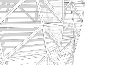 Soyut modern mimari, 3D görüntüleme