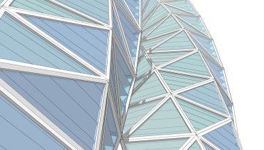 Soyut modern mimari, 3D görüntüleme