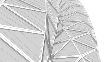 Soyut modern mimari, 3D görüntüleme