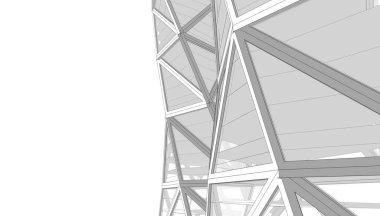 Soyut modern mimari, 3D görüntüleme