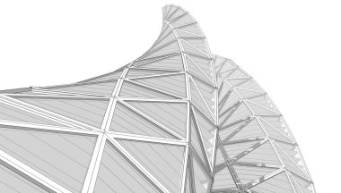 Soyut modern mimari, 3D görüntüleme