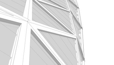 Soyut modern mimari, 3D görüntüleme