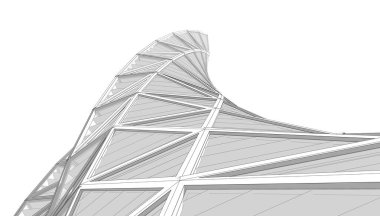 Soyut modern mimari, 3D görüntüleme