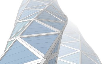 Soyut modern mimari, 3D görüntüleme