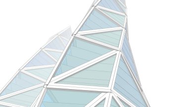 Soyut modern mimari, 3D görüntüleme