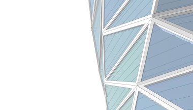 Soyut modern mimari, 3D görüntüleme