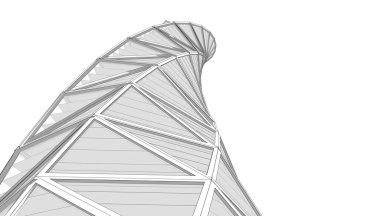 Soyut modern mimari, 3D görüntüleme