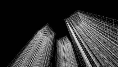 Soyut modern mimari, 3D görüntüleme