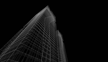 Soyut modern mimari, 3D görüntüleme