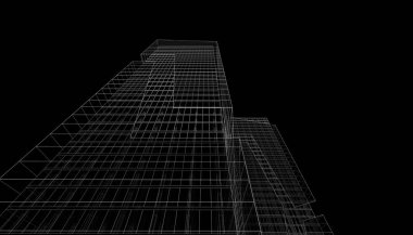 Soyut modern mimari, 3D görüntüleme