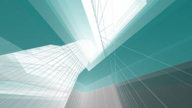 Soyut modern mimari, 3D görüntüleme