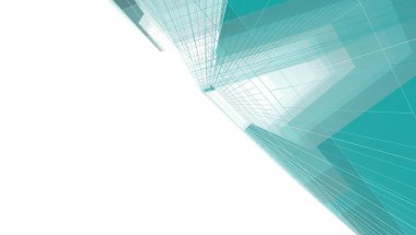 Soyut modern mimari, 3D görüntüleme