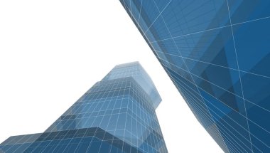 Soyut modern mimari, 3D görüntüleme