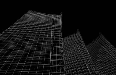 Soyut modern mimari, 3D görüntüleme