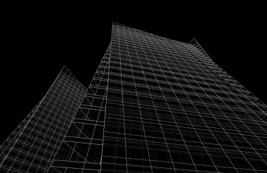 Soyut modern mimari, 3D görüntüleme