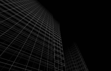 Soyut modern mimari, 3D görüntüleme