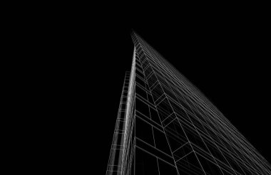 Soyut modern mimari, 3D görüntüleme