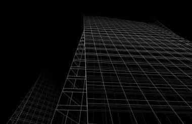 Soyut modern mimari, 3D görüntüleme