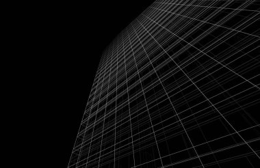 Soyut modern mimari, 3D görüntüleme