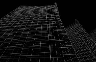 Soyut modern mimari, 3D görüntüleme