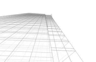 Soyut modern mimari, 3D görüntüleme