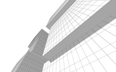 soyut mimari duvar kağıdı tasarımı, dijital konsept arkaplan