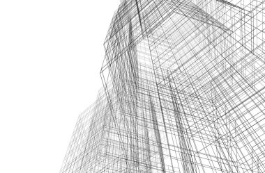 soyut mimari 3d resimleme arkaplanı