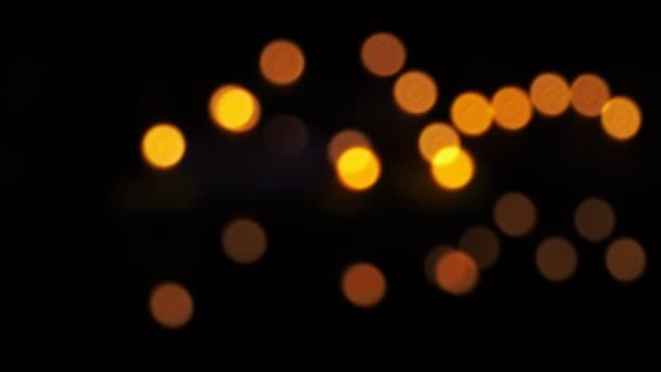 Cerchio Bokeh Dalla Luce Della Candela Krathong Sulla Notte Loi — Video Stock